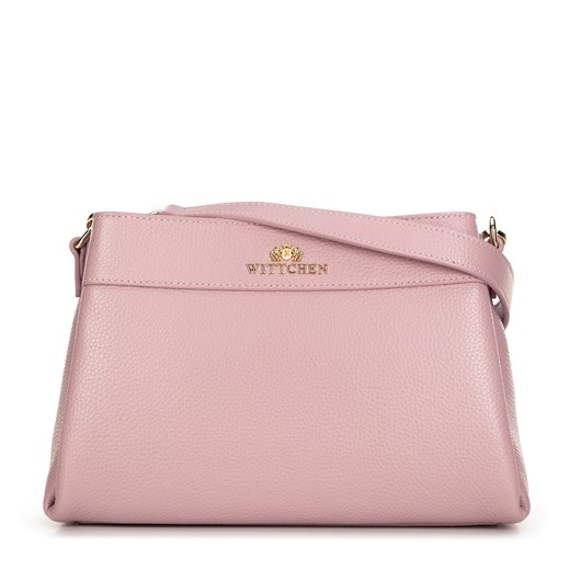 Damska torebka crossbody trapezowa różowa ze sklepu WITTCHEN w kategorii Listonoszki - zdjęcie 175973943