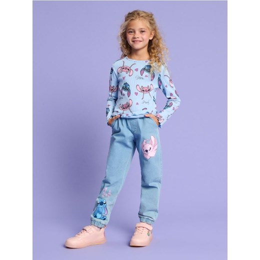 Sinsay - Jeansy Stitch - niebieski ze sklepu Sinsay w kategorii Spodnie dziewczęce - zdjęcie 175974081