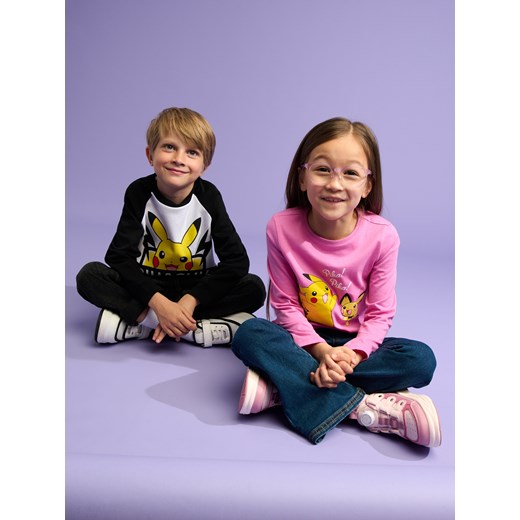 Sinsay - Koszulka z długimi rękawami Pokemon - różowy Sinsay 134 Sinsay