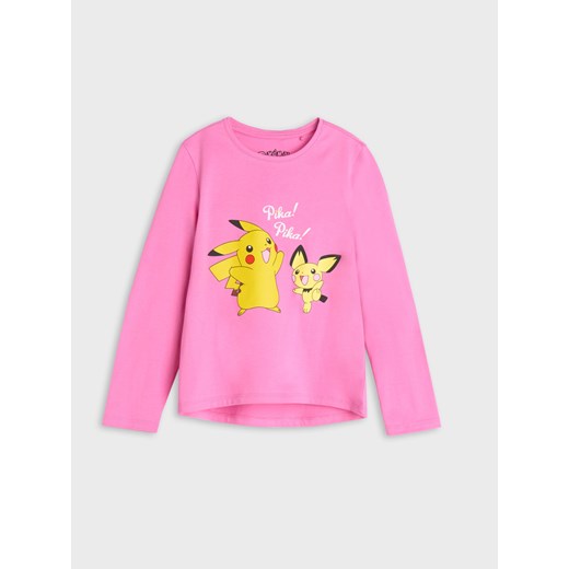 Sinsay - Koszulka z długimi rękawami Pokemon - różowy Sinsay 104 Sinsay