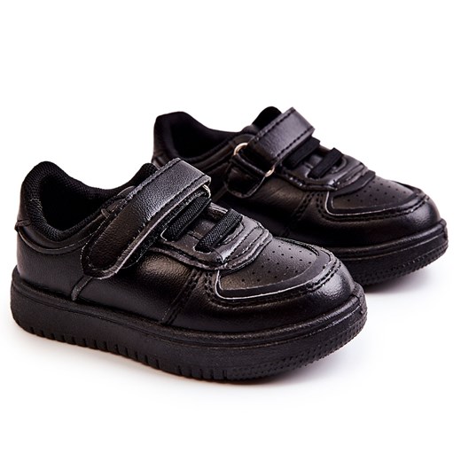 Dziecięce Niskie Buty Sportowe Czarne Frillo ze sklepu ButyModne.pl w kategorii Buty sportowe dziecięce - zdjęcie 175978314