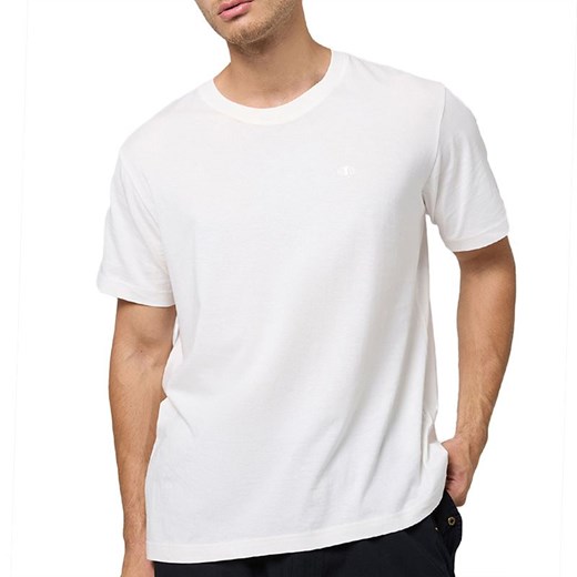 Koszulka Champion Tonal Logo Crewneck 220278-WW036 - biała ze sklepu streetstyle24.pl w kategorii T-shirty męskie - zdjęcie 175979063