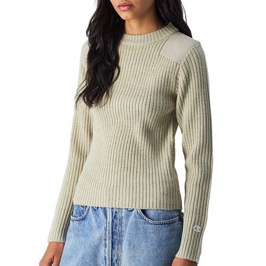 Bluza Champion Crewneck Sweater 117495-ES057 - beżowe ze sklepu streetstyle24.pl w kategorii Bluzy damskie - zdjęcie 175979070