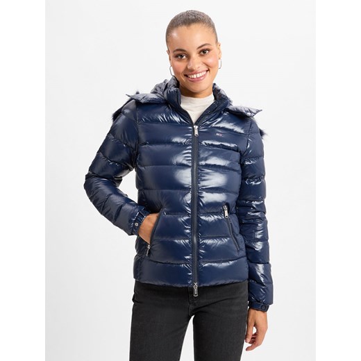 Tommy Jeans Damska kurtka puchowa Kobiety granatowy jednolity ze sklepu vangraaf w kategorii Kurtki damskie - zdjęcie 176005853