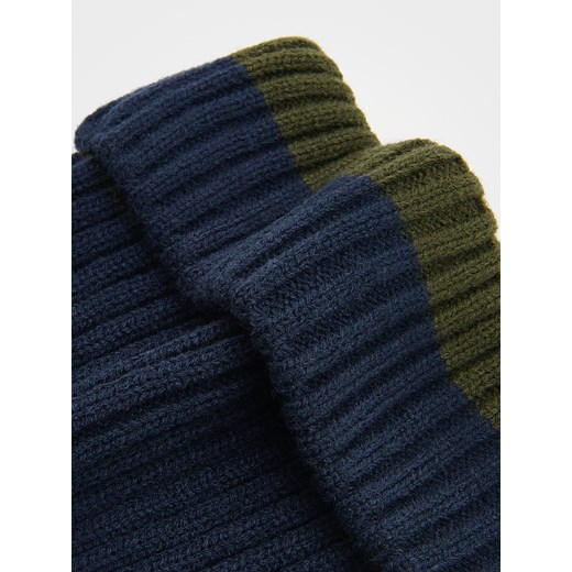 Reserved - Czapka beanie w paski - zielony ze sklepu Reserved w kategorii Czapki dziecięce - zdjęcie 176006032