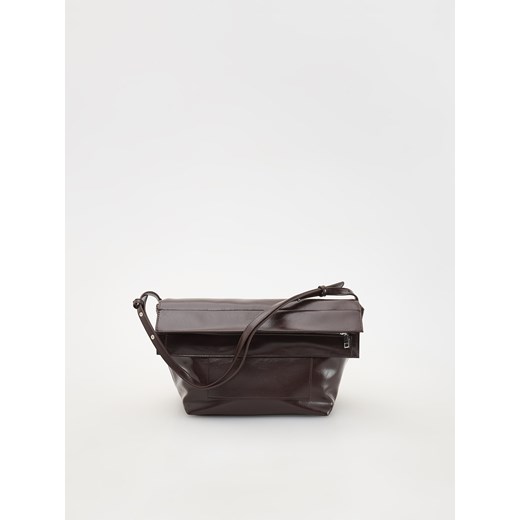 Reserved - Torebka z imitacji skóry - ciemnobrązowy Reserved ONE SIZE Reserved