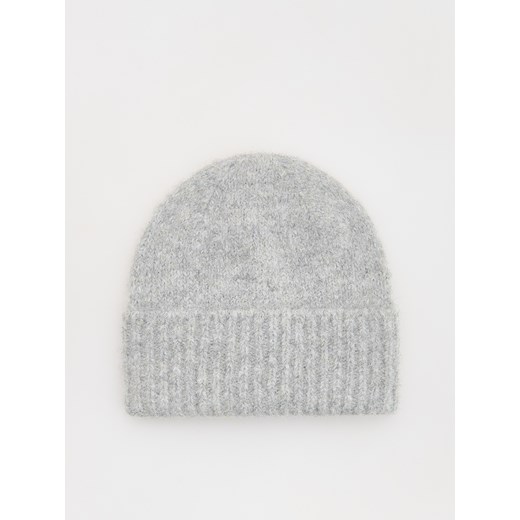Reserved - Czapka beanie z domieszką wełny - jasnoszary Reserved ONE SIZE Reserved