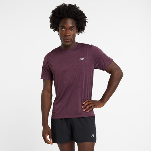 Koszulka męska New Balance MT41253PLN – fioletowa ze sklepu New Balance Poland w kategorii T-shirty męskie - zdjęcie 176007214