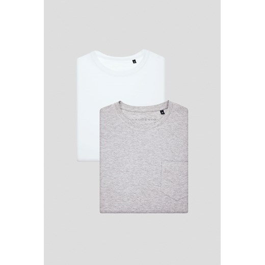 Zestaw 2 Koszulek z Kieszonką z Bawełną Roth ze sklepu Lancerto S.A. w kategorii T-shirty męskie - zdjęcie 176008854