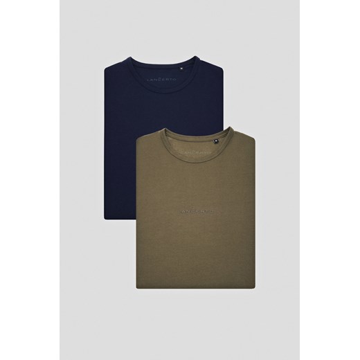 Zestaw 2 Koszulek z Bawełną Steph ze sklepu Lancerto S.A. w kategorii T-shirty męskie - zdjęcie 176008874
