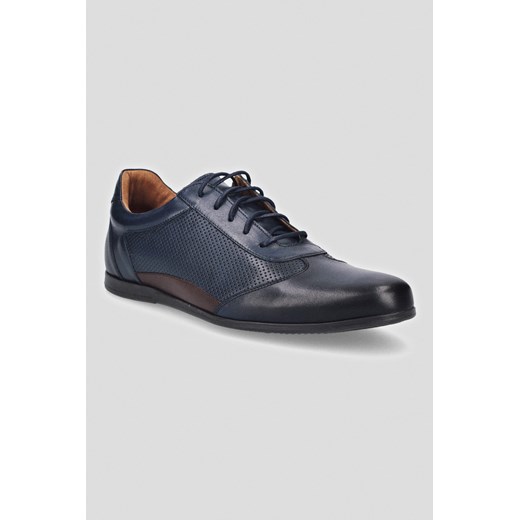 Buty Teksas Granatowe ze sklepu Lancerto S.A. w kategorii Półbuty męskie - zdjęcie 176008993