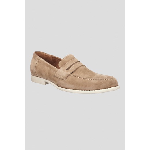 Buty Loafersy Huron Jasnobeżowe ze sklepu Lancerto S.A. w kategorii Buty eleganckie męskie - zdjęcie 176009032