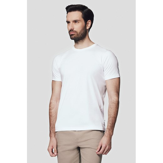 Koszulka Bawełniana Biała Kenneth ze sklepu Lancerto S.A. w kategorii T-shirty męskie - zdjęcie 176009133