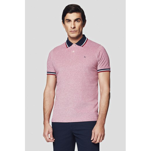 Koszulka Polo Bawełniana Bordowa Brody ze sklepu Lancerto S.A. w kategorii T-shirty męskie - zdjęcie 176009191