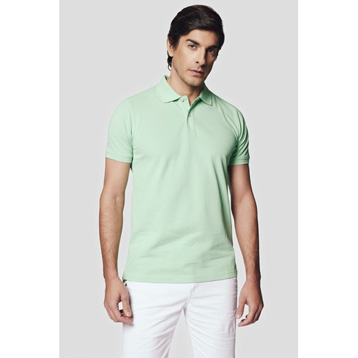 Koszulka Polo Bawełniana Jasnozielona Jakob ze sklepu Lancerto S.A. w kategorii T-shirty męskie - zdjęcie 176009202