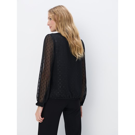 Mohito - Czarna bluzka z wiązaniem - czarny Mohito 38 Mohito