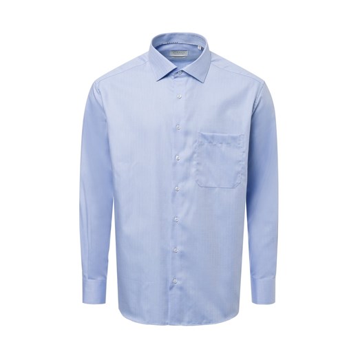 Eterna Comfort Fit Męska koszula biznesowa Mężczyźni Comfort Fit Bawełna jasnoniebieski jednolity ze sklepu vangraaf w kategorii Koszule męskie - zdjęcie 176014170