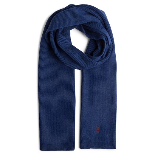 Polo Ralph Lauren Szalik męski Mężczyźni Wełna niebieski marmurkowy ze sklepu vangraaf w kategorii Szaliki męskie - zdjęcie 176014262