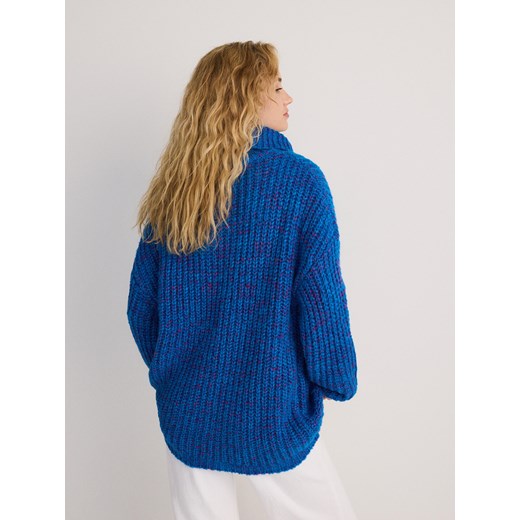 Reserved - Sweter z golfem - wielobarwny Reserved S Reserved