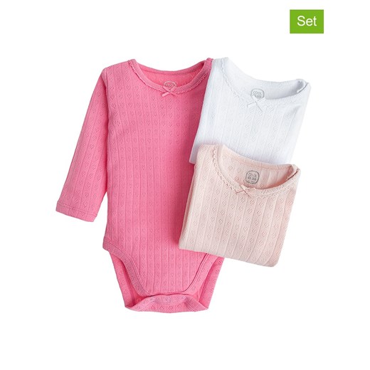 COOL CLUB Body (3 szt.) w kolorze jasnoróżowo-różowo-białym ze sklepu Limango Polska w kategorii Odzież dla niemowląt - zdjęcie 176016901