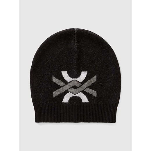 Benetton Czapka beanie w kolorze czarnym ze sklepu Limango Polska w kategorii Czapki dziecięce - zdjęcie 176017542