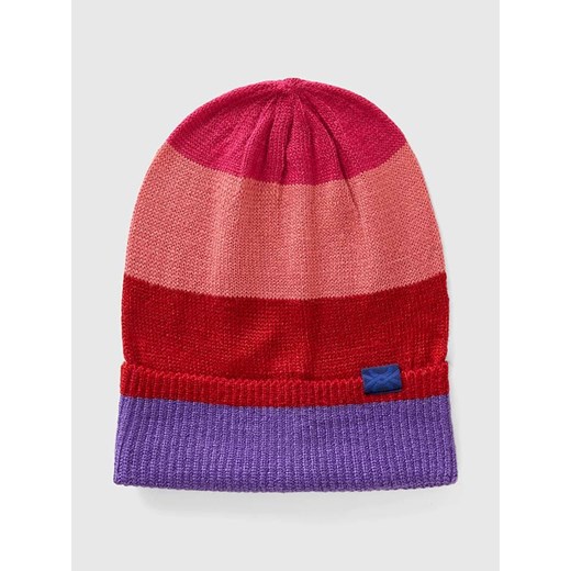 Benetton Czapka beanie w kolorze fioletowo-czerwonym ze sklepu Limango Polska w kategorii Czapki dziecięce - zdjęcie 176017554