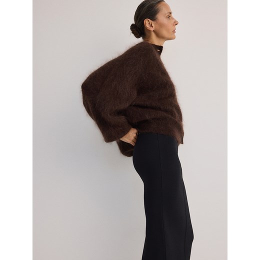 Reserved - Spódnica midi z wiskozą - czarny Reserved M Reserved