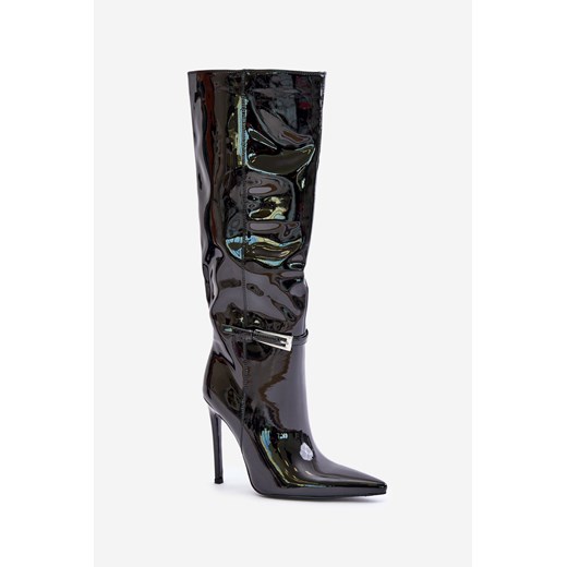 Kozaki damskie eleganckie z zamkiem 