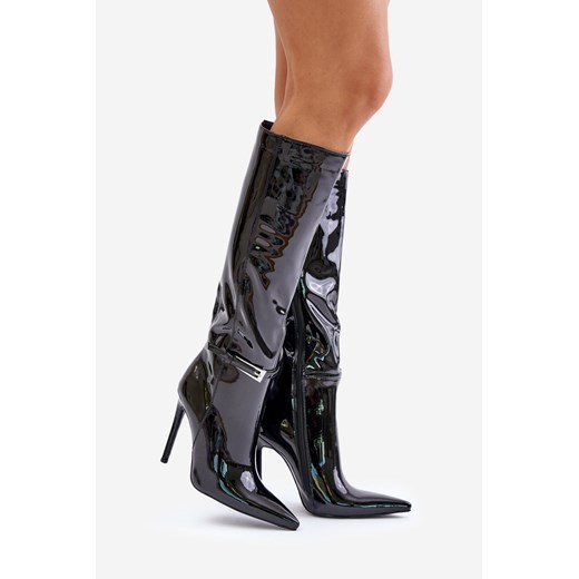 Kozaki damskie z zamkiem eleganckie 