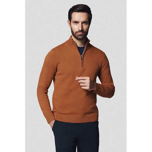 Sweter Camelowy Bawełniany Johan ze sklepu Lancerto S.A. w kategorii Swetry męskie - zdjęcie 176024932