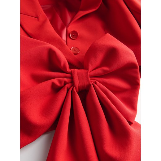 Reserved - Krótka marynarka z kokardą - czerwony Reserved XS Reserved