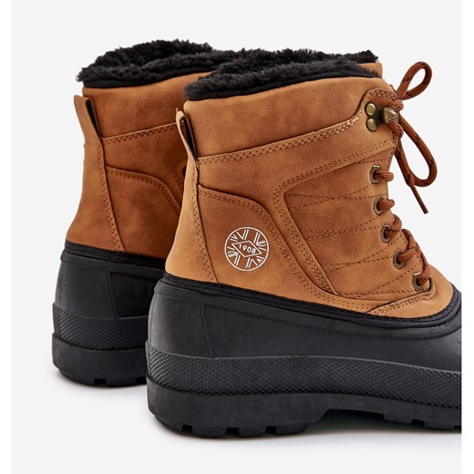 Śniegowce Męskie Lee Cooper LCJ-24-44-2873M Camel brązowe Lee Cooper 45 ButyModne.pl