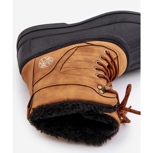 Śniegowce Męskie Lee Cooper LCJ-24-44-2873M Camel brązowe Lee Cooper 43 ButyModne.pl