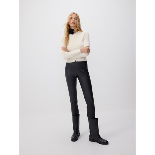Spodnie damskie Reserved ze skóry 