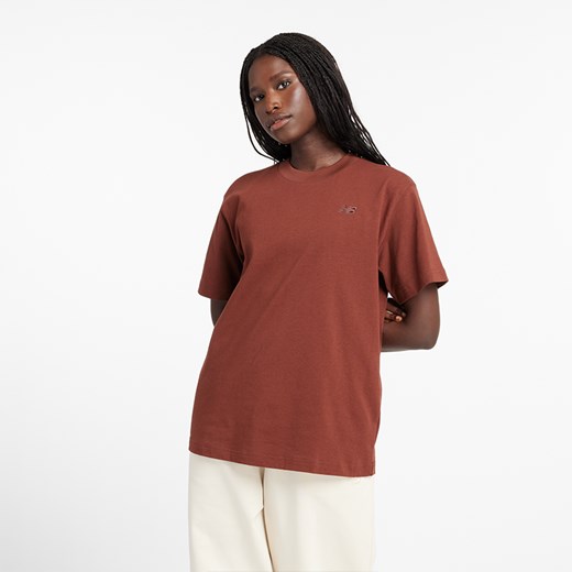 Koszulka damska New Balance WT41501ROK – brązowa ze sklepu New Balance Poland w kategorii Bluzki damskie - zdjęcie 176038750