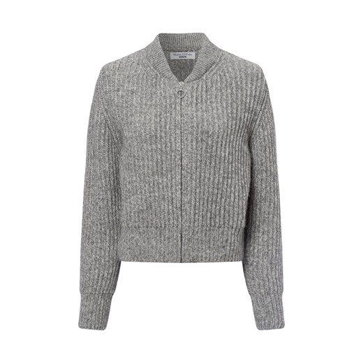 Marc O'Polo Denim Damski kardigan z zawartością alpaki Kobiety Bawełna jasny szary jednolity ze sklepu vangraaf w kategorii Swetry damskie - zdjęcie 176039521