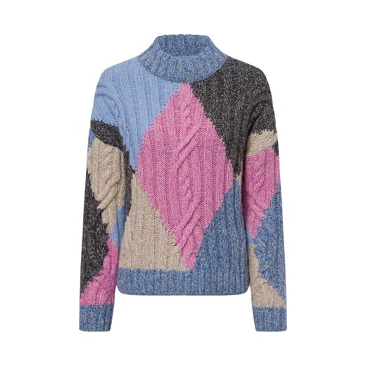 Marc O'Polo Denim Sweter damski z dzianiny z zawartością alpaki Kobiety Wełna niebieski wzorzysty ze sklepu vangraaf w kategorii Swetry damskie - zdjęcie 176039522