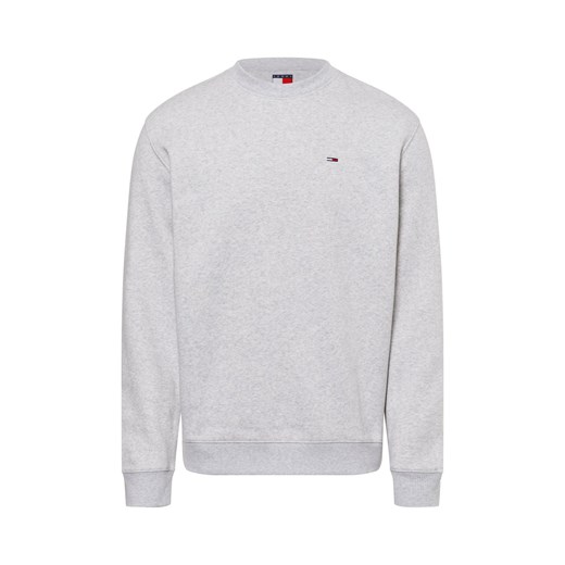 Tommy Jeans Bluza męska Mężczyźni Bawełna jasny szary jednolity ze sklepu vangraaf w kategorii Bluzy męskie - zdjęcie 176039560