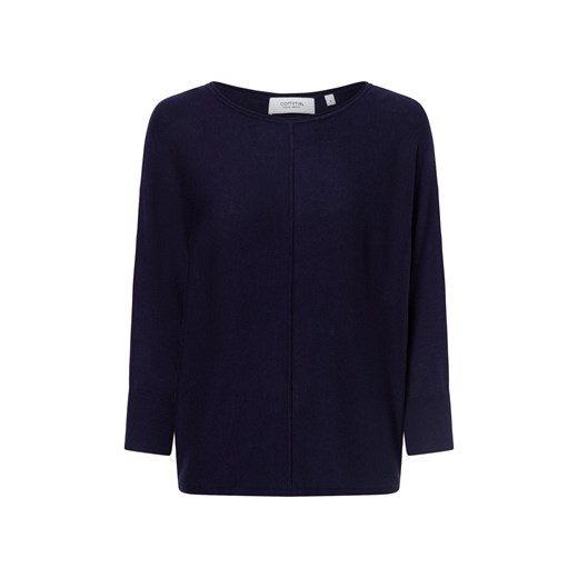 comma casual identity Sweter damski z dzianiny Kobiety wiskoza granatowy jednolity ze sklepu vangraaf w kategorii Swetry damskie - zdjęcie 176039571