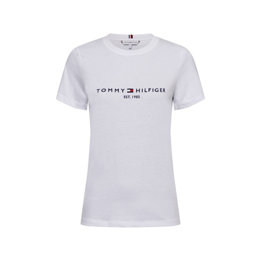 Tommy Hilfiger Koszulka damska Kobiety Bawełna biały jednolity ze sklepu vangraaf w kategorii Bluzki damskie - zdjęcie 176039600