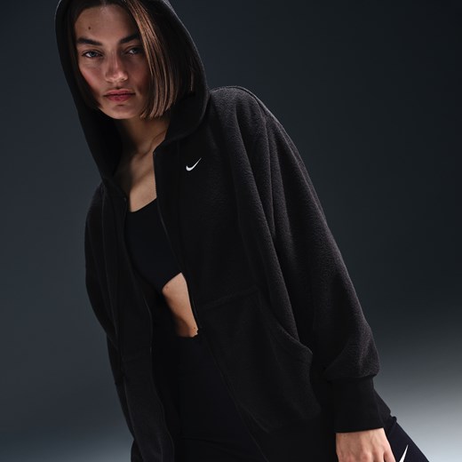 Damska wygodna dzianinowa bluza oversize z kapturem i zamkiem na całej długości Nike XL (EU 48-50) Nike poland