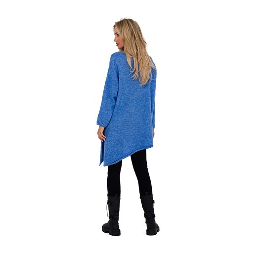 made of emotion Sukienka dzianinowa w kolorze niebieskim onesize okazyjna cena Limango Polska