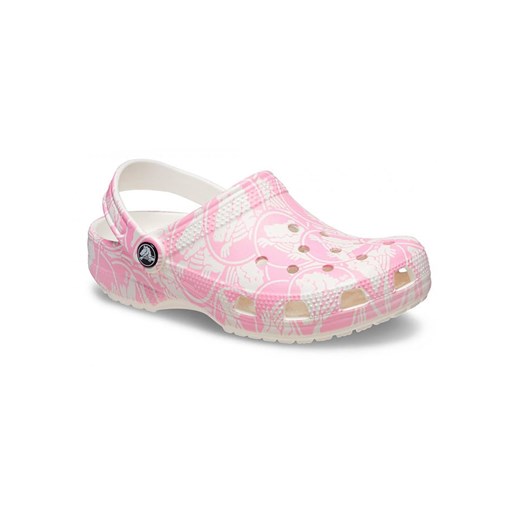 Klapki dziecięce Crocs różowe bez zapięcia z gumy 