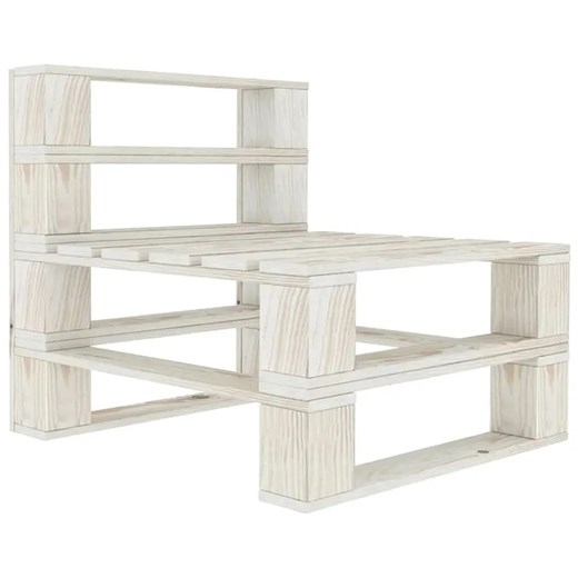 Biała sofa ogrodowa z palet drewnianych Z4-H38 ze sklepu Edinos.pl w kategorii Ławki ogrodowe - zdjęcie 176064880