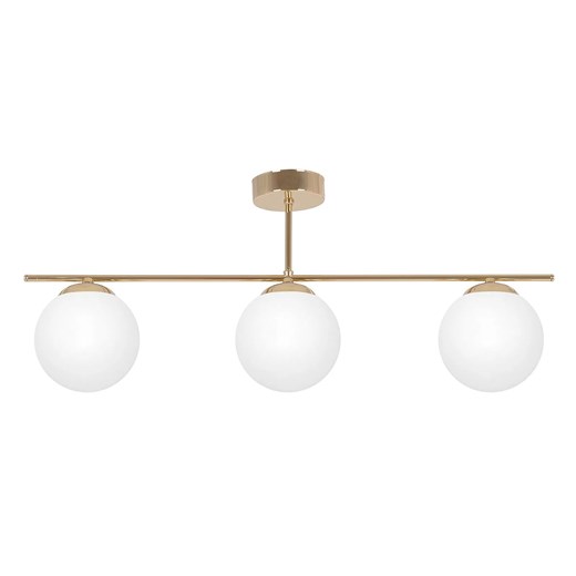 Złoto-biała potrójna lampa sufitowa glamour - A672 C5-C81 ze sklepu Edinos.pl w kategorii Lampy sufitowe - zdjęcie 176065800