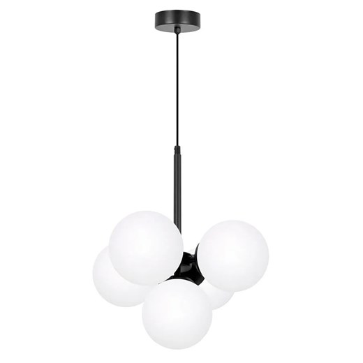 Biała lampa sufitowa z 5 szklanymi kloszami - A689 T4-D83 ze sklepu Edinos.pl w kategorii Lampy sufitowe - zdjęcie 176066113