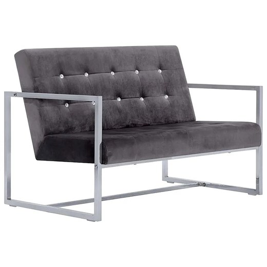 Zgrabna 2-osobowa sofa Aparro - szara ze sklepu Edinos.pl w kategorii Sofy i kanapy - zdjęcie 176066354