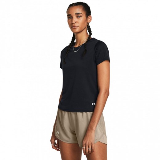 Damska koszulka do biegania Under Armour UA Launch Shortsleeve - czarna ze sklepu Sportstylestory.com w kategorii Bluzki damskie - zdjęcie 176072170