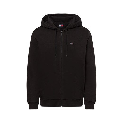 Tommy Jeans Męska kurtka z kapturem Mężczyźni Bawełna czarny jednolity ze sklepu vangraaf w kategorii Kurtki męskie - zdjęcie 176073932