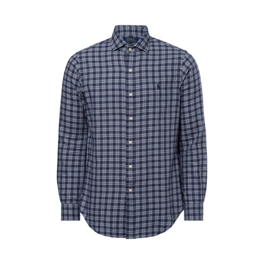 Polo Ralph Lauren Męska koszula casual Mężczyźni Comfort Fit Bawełna granatowy w kratkę ze sklepu vangraaf w kategorii Koszule męskie - zdjęcie 176073940